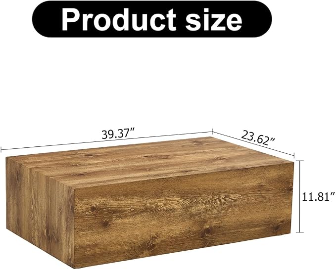 Coffee Table Living Room Table, Faux Marble Coffee Tables, Modern Wood Coffee - Image 2