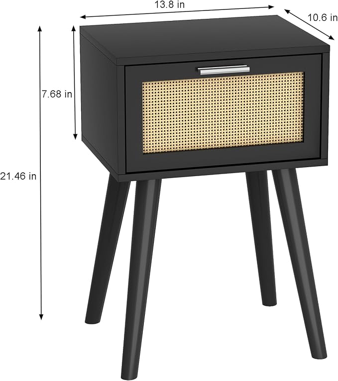LAATOOREE Nightstand Set of 2, Small End Table - Image 3
