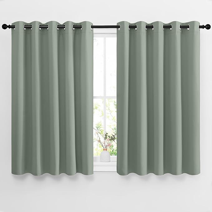 NICETOWN Blackout Greyish Blue Curtains by NICETOWN
