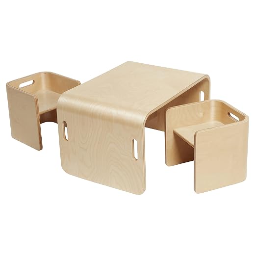 ECR4Kids Premium Bentwood Multipurpose Table and Chair Set, Kids Furniture by ECR4Kids