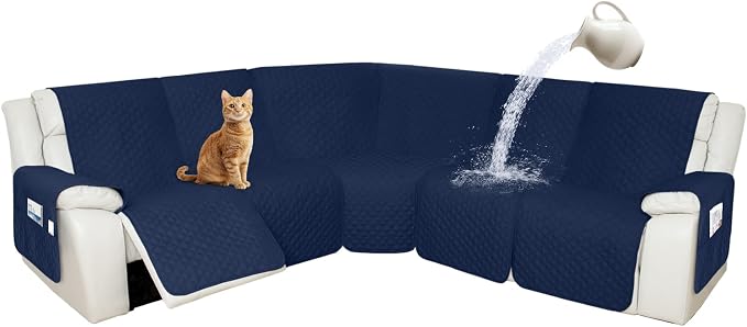 Arfntevss Recliner Sectional Couch Covers 1OO% Waterproof L Shape Sofa Cover by Arfntevss