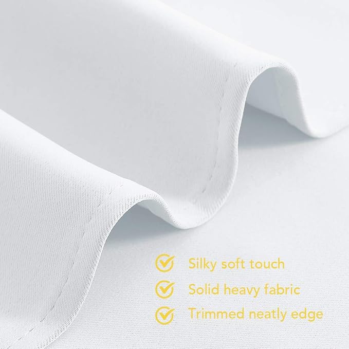 NICETOWN White Curtains 80 inch Length 2 Panels Set - Image 5