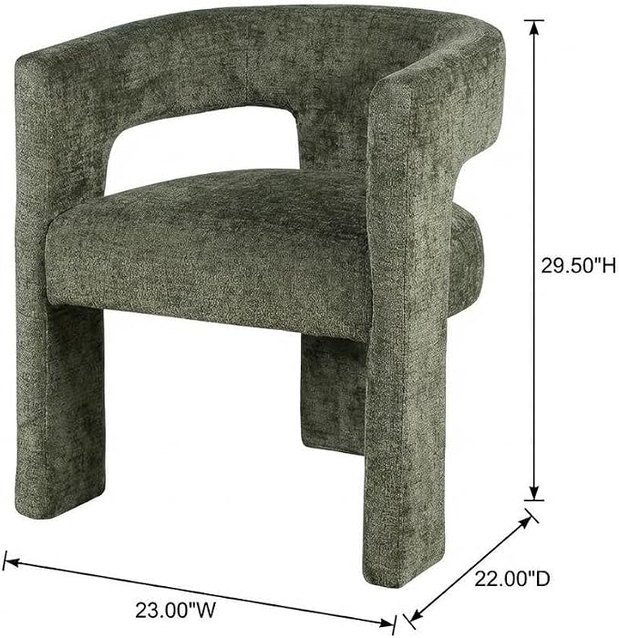 Jofran Gwen Jacquard Upholstered Accent Chair, Modern Luxury Plush Sculptural - Image 3