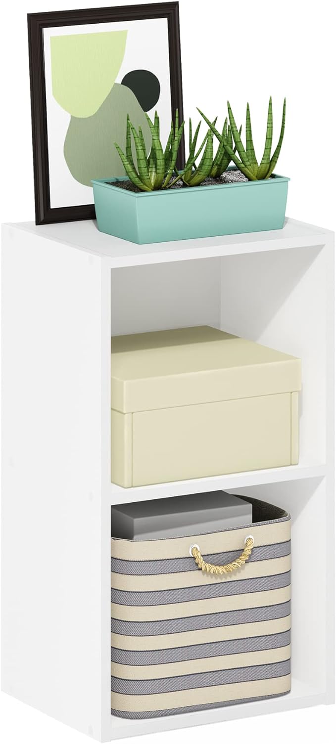 Furinno PASIR Book Shelf, 2-Tier Modern Bookshelf, Open Shelves Bookcase 9 x 12 by Furinno-FitsYourSpaceFitsYourBudget