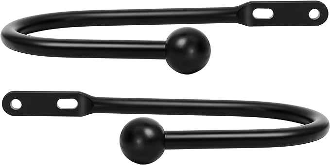 VRSS Wall Mount Curtain Tiebacks Drapery Holdbacks Curtain Holdback Hooks 6" L - Image 4