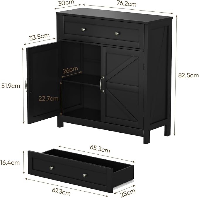 Semiocthome Farmhouse Sideboard Buffet Cabinet - Image 2