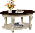 LKTART Oval Coffee Tables for Living Room, Round Vintage Coffee Table by LKTART