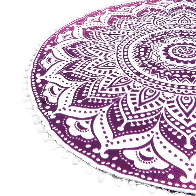 Mandala Floor Pillow Cover Meditation Cushion Seating Throw Hippie Round - Image 8