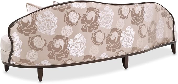 MICHAEL AMINI Camellia Field Asymmetrical Velvet Sofa in Porcini/Warm Pecan - Image 6