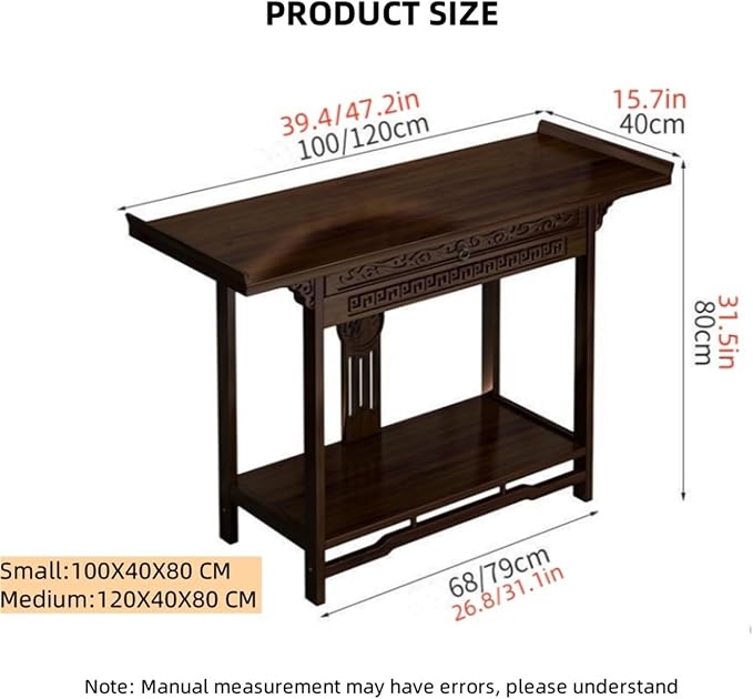 Asian Console Table for Entryway, Hallway or Living Room, Narrow Long Sofa Table - Image 2