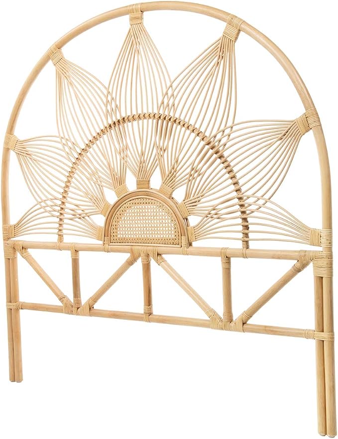 Kouboo Sunflower Rattan California King Headboard Bedroom Bedroom Furniture - Image 3