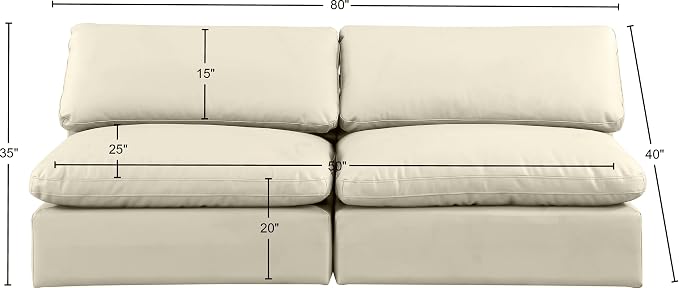 Meridian Furniture 188Cream-S78 Comfy Collection Modern | Contemporary - Image 3