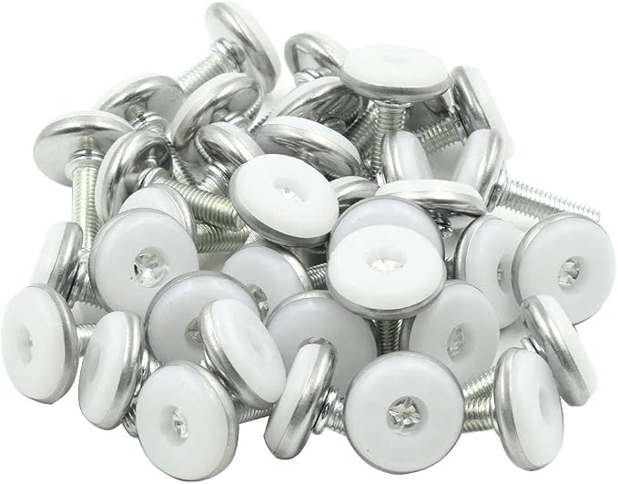 Screw on Furniture Glides Adjustable Furniture Leg Base Leveller M8 x 25mm by Home