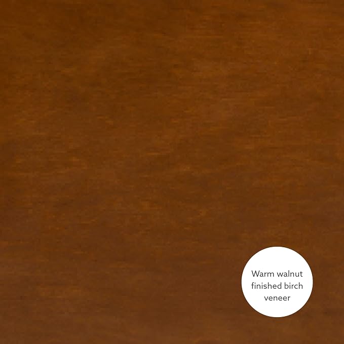Linon Melissa Mid-Century Modern Walnut Console Table - Image 7