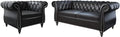 QHITTY 2 Piece Living Room Set, Sectional Chesterfield Sofa Chair Contemporary by QHITTYFurnitureLife