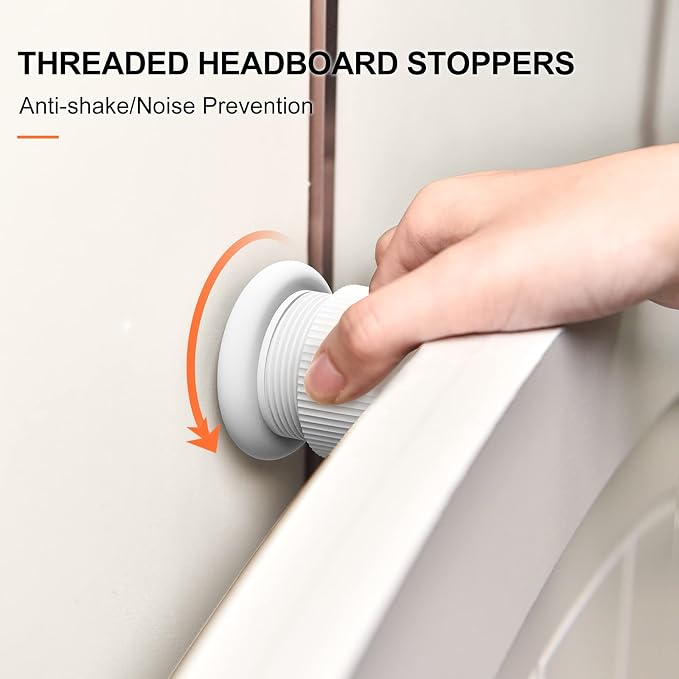 Headboard Stoppers, 1.6-2.6 inches Bed Wall Stopper, Adjustable Bed Frame - Image 2