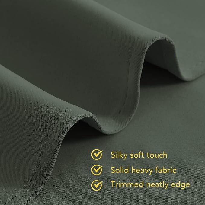 NICETOWN Thermal Insulated Curtains Blackout Draperies, Dark Mallard, 42 by 60 - Image 5