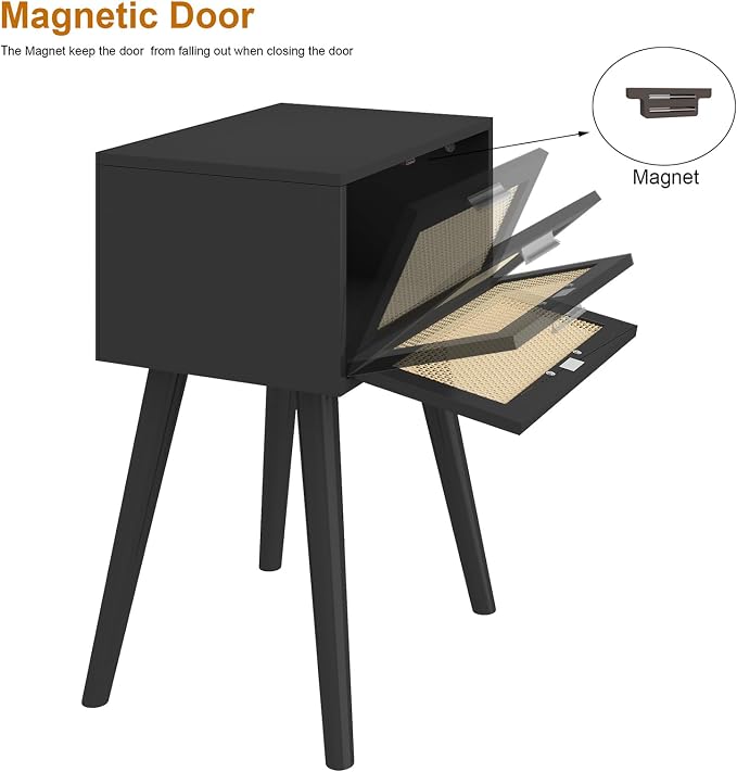 LAATOOREE Nightstand Set of 2, Small End Table - Image 5