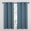 NICETOWN Smoky Blue Blackout Curtains 45 inches Length by NICETOWN