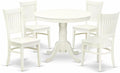 East West Furniture ANVA5-LWH-W 5 Piece Kitchen Table Set by EastWestFurniture