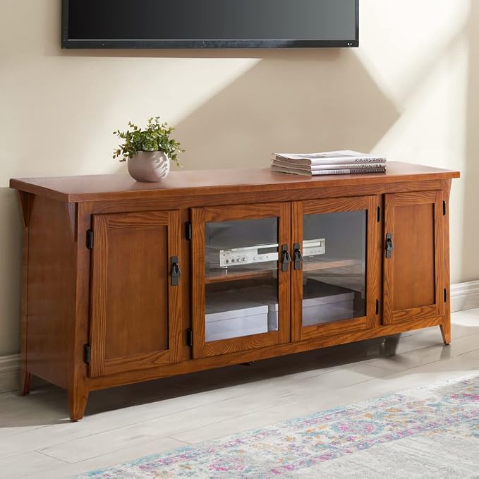 Leick Home 82560 Solid Wood Four Door TV Stand - Image 2