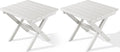 SERWALL Folding Outdoor Side Table Set of 2, Portable Adirondack Side Table by SERWALL