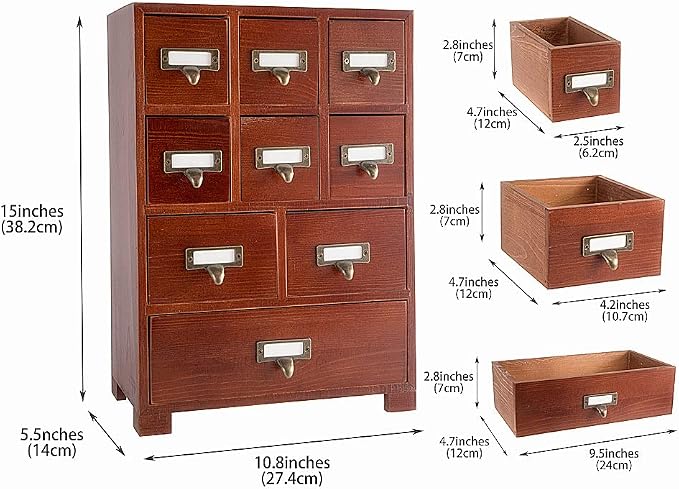 Apothecary Drawers Wooden Apothecary Cabinet - Image 3
