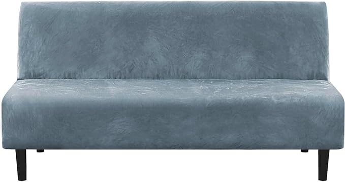 H.VERSAILTEX Real Velvet Futon Cover Armless Sofa Covers Sofa Bed Covers by HVERSAILTEX