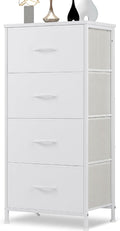 DUMOS Dresser for Bedroom, 4 Storage Drawers, Tall Fabric Closet Chests by DumosLifestyle