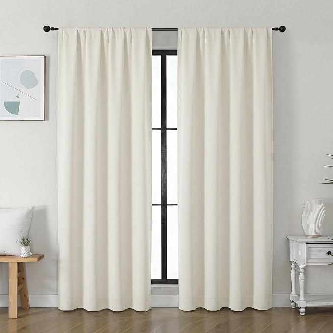 Simplebrand Ava Ivory Light Filtering Curtains by Simplebrand