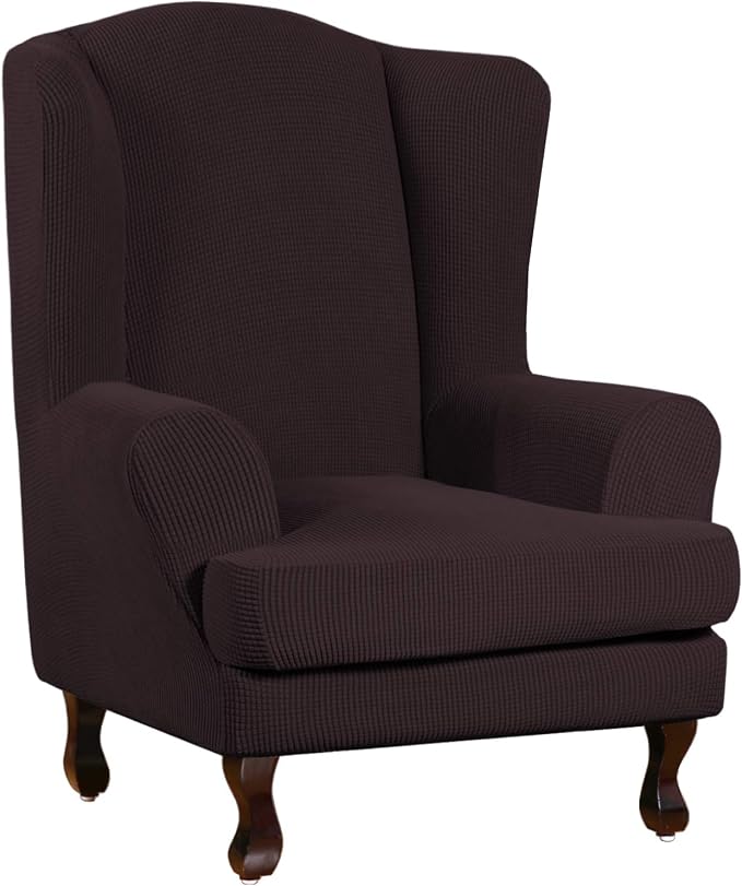 Turquoize Wingback Chair Covers 2 Piece Wing Chair Slipcover Stretch Slipcovers by Turquoize