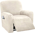 H.VERSAILTEX Velvet Stretch Recliner Couch Covers 4-Pieces Style Recliner Chair by HVERSAILTEX