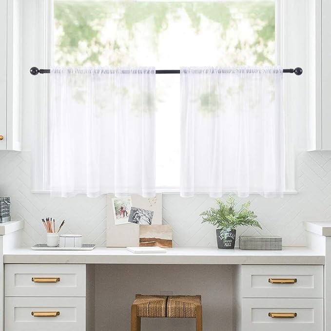 MIULEE Short Sheer Curtains 30 Inch Length - Image 7