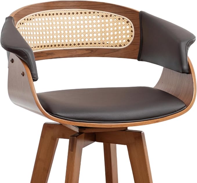 Set of 4 Rattan Swivel Bar Stools - Image 9