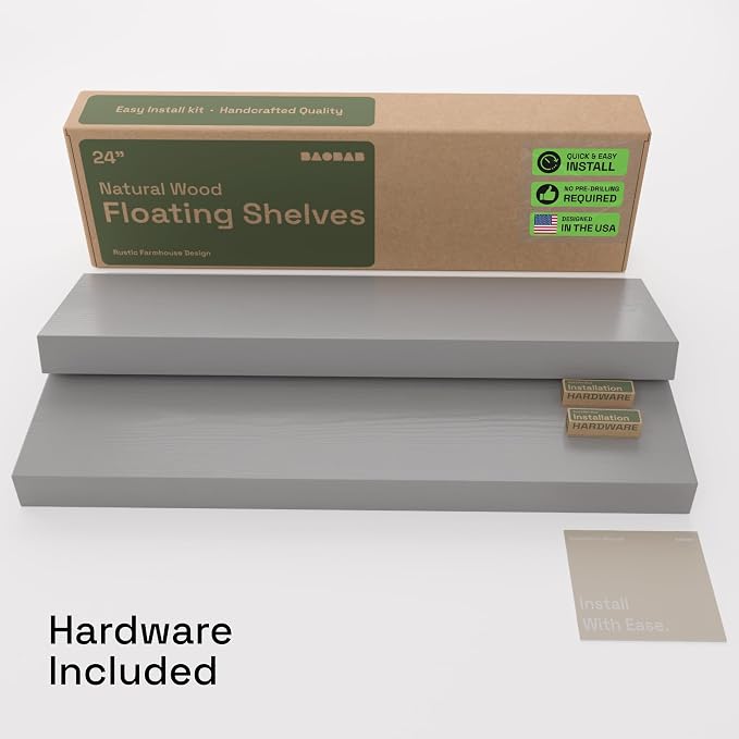 BAOBAB WORKSHOP Wood Floating Shelves - Image 6