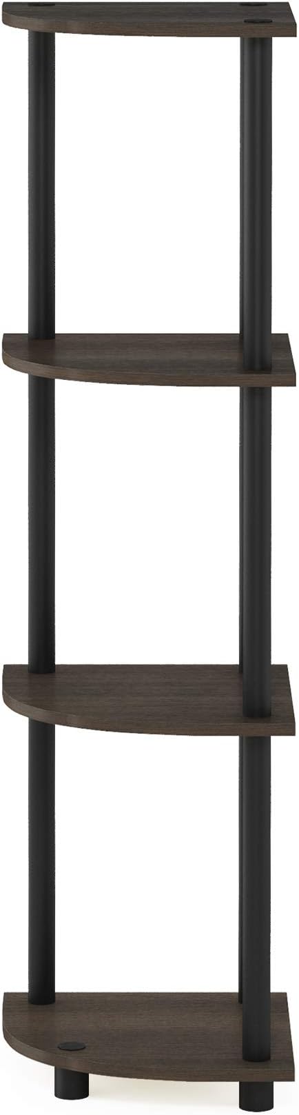 Furinno TURN-N-TUBE Corner Shelf, 4-Tier Corner Bookshelf, Display Storage - Image 7