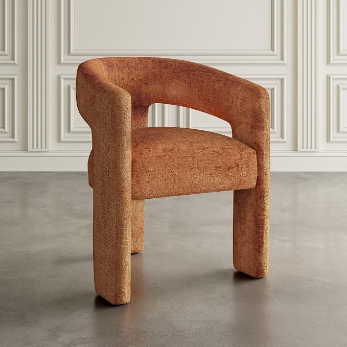 Jofran Gwen Jacquard Upholstered Accent Chair, Modern Luxury Plush Sculptural - Image 8