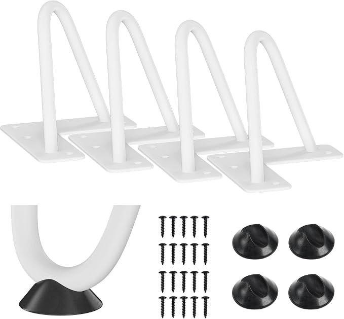 SMARTSTANDARD 4 Inch Heavy Duty Hairpin Furniture Legs, Metal Home DIY Projects by SMARTSTANDARD