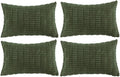Fancy Homi 4 Packs Boho Olive Green Decorative Throw Pillow Covers 12x20 Inch by Fancy+Homi