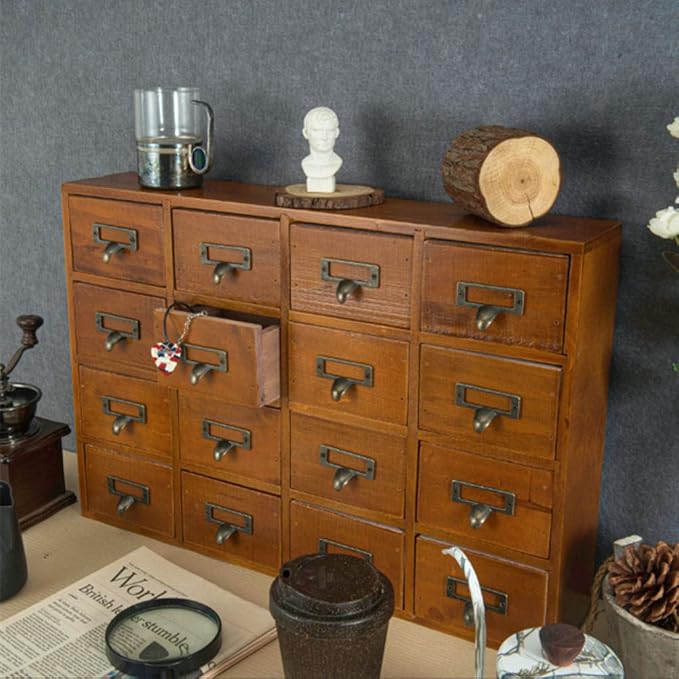 16 Drawers Apothecary Cabinet - Image 2