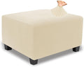 NeColorLife Stretch Ottoman Cover Square Oversized Soft Knitted Jacquard Thick by NeColorLife