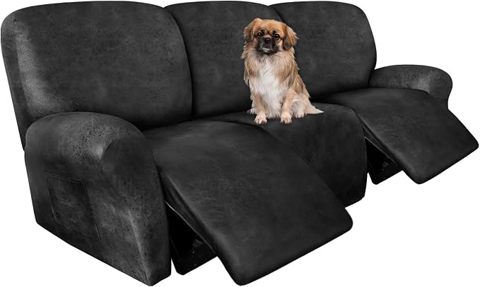 ANARACHON Recliner Couch Cover Leather Look Recliner Sofa Covers by ANARACHON