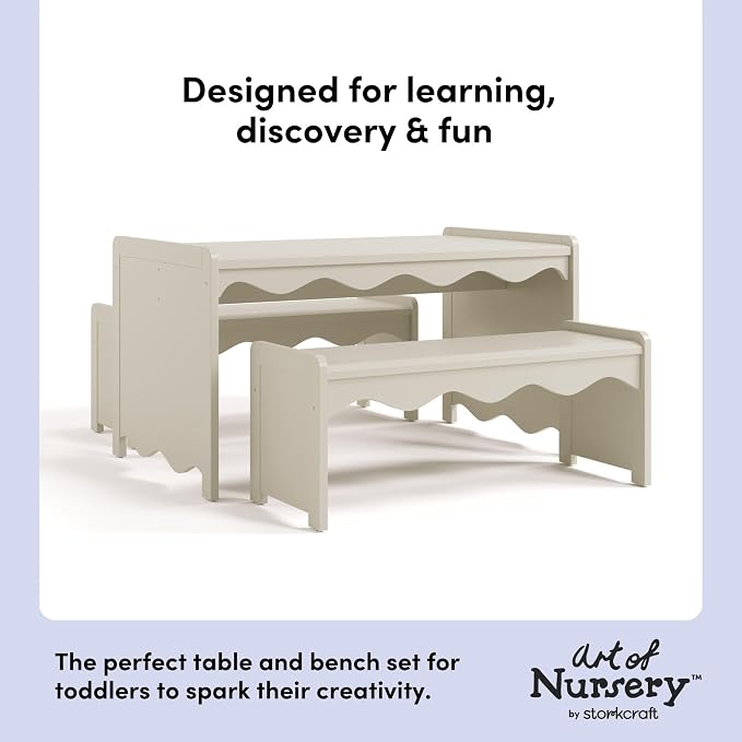 Storkcraft Casablanca Montessori Indoor Kids Table & Bench Set – Premium Kids - Image 4