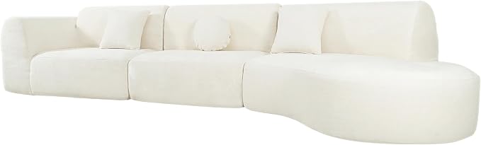 140'' Curved Sectional Sofa Sponge Couch - Image 7