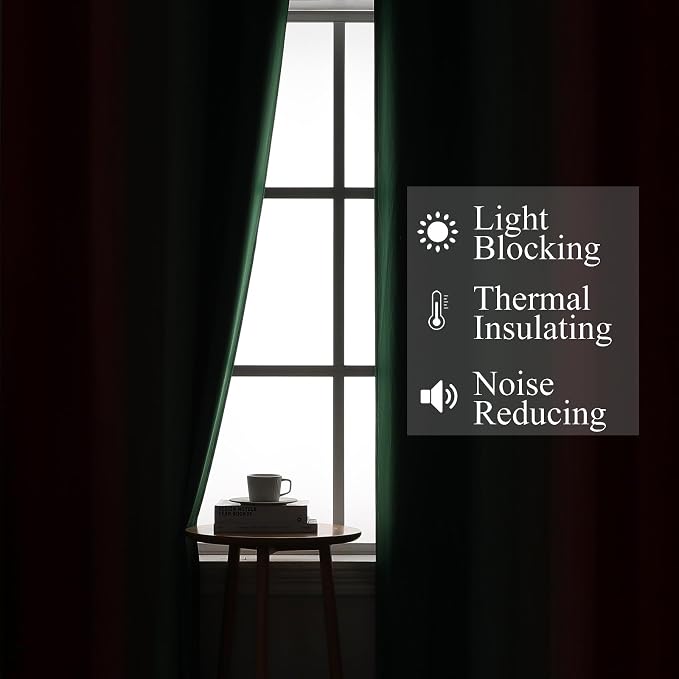 Estelar Textiler Red and Green Ombre Blackout Curtains - Image 3