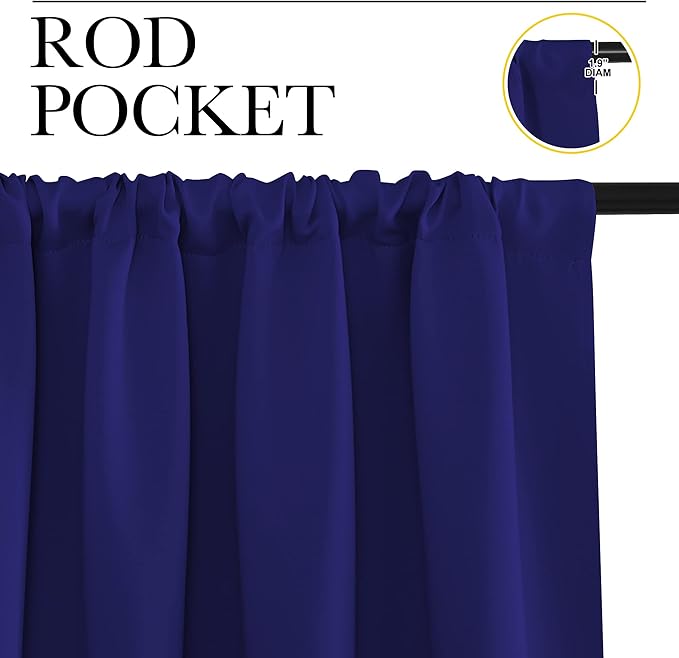 NICETOWN Kitchen Curtains, Short Blackout Drapes, Thermal Insulated Blackout - Image 2