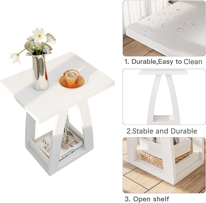 FROMJBEST End Tables Living Room, Side Table Beside Sofa, Nightstand - Image 5