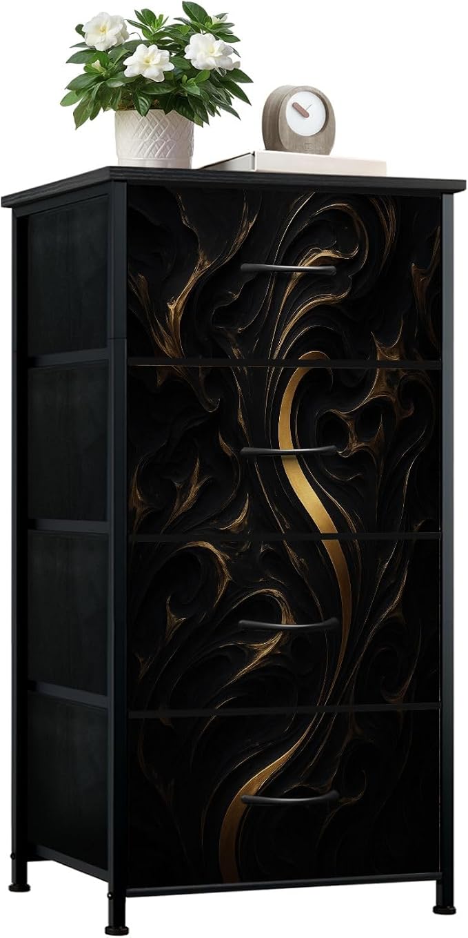 Dresser for Bedroom Dresser for Closet Abstract Marble Fluid Art Painting by Unknown