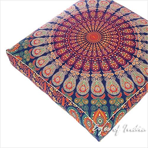 Mandala Floor Pillow Cover Meditation Cushion Seating Throw Hippie Round - Image 8