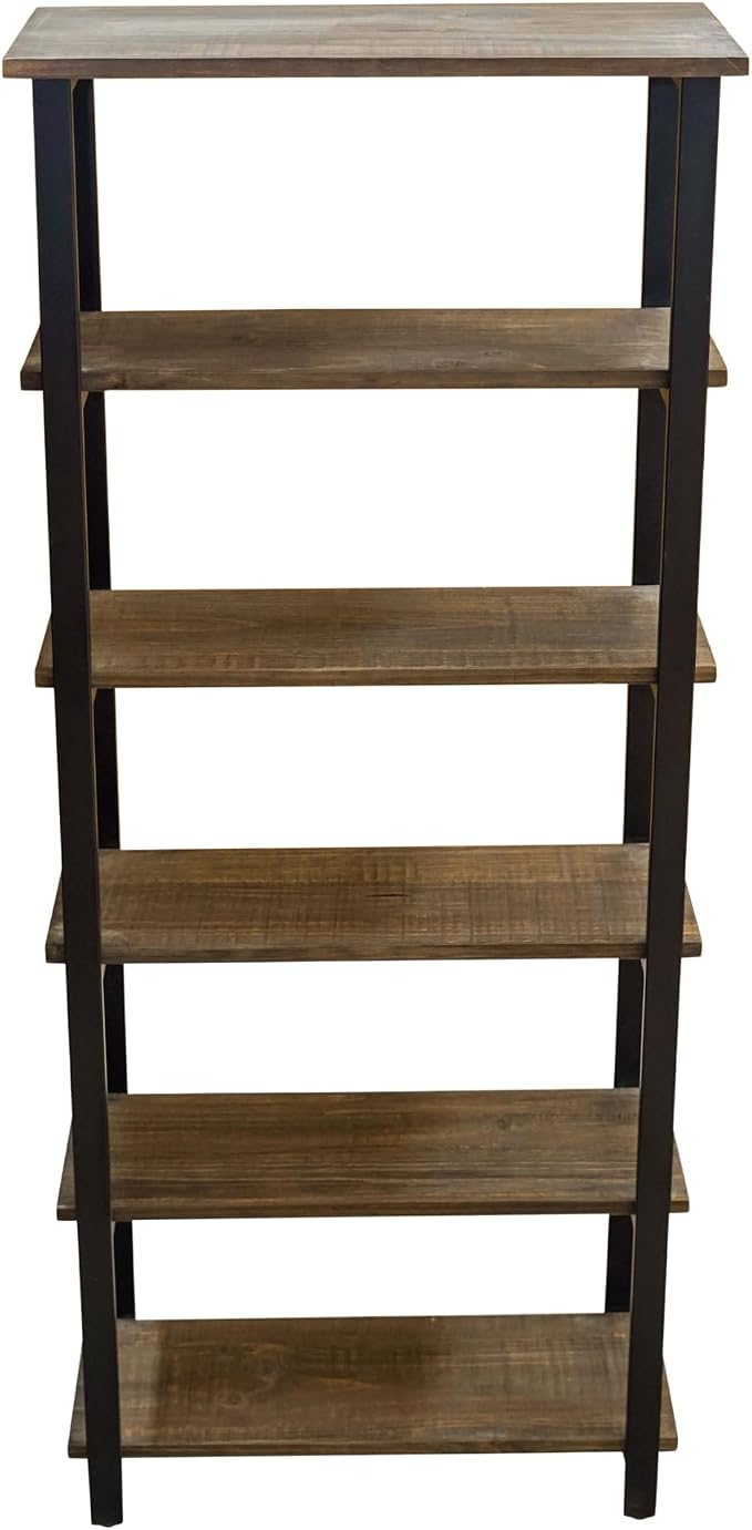 Alaterre Furniture Pomona Living Room 6-Tier Solid Wood Bookcase - Image 11